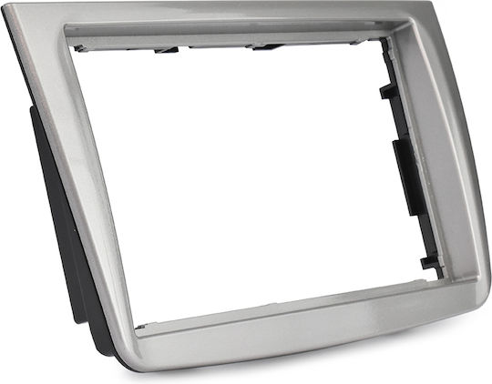 Phonocar DIN Fascia Panels 2 Din Front Panel R/CD for Alfa Romeo Mito 2014 Grey/Silver for Alfa Romeo Mito
