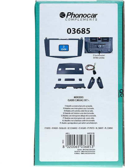 Phonocar DIN Fascia Panels 2 Din for Mercedes-Benz C Class / Viano / Vito 2012>2014