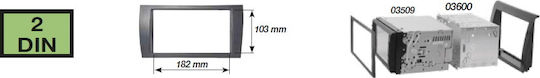 Phonocar DIN Fascia Panels 2 Din Front Panel R/CD for Opel Agila/Corsa C/Meriva/Tigra/Vivaro/Combo / Suzuki Wagon R/Ignis Silver for Opel Agila
