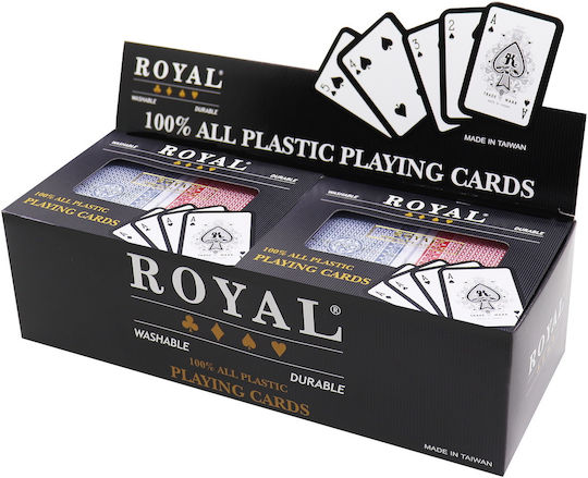 Set 2 Pachete de Cărți de Poker din Plastic Royal Canasta