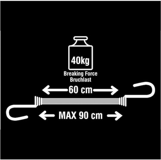 Master Lock Χταπόδι Αποσκευών Αυτοκινήτου 80cm Κόκκινο 2τμχ