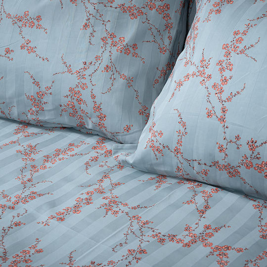 Beauty Home Set Übergröße 4Stück 240x270cm Art 12211 Emerald Sky Blue