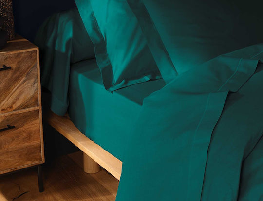 Douceur d'Intérieur Lina Σεντόνι Μονό με Λάστιχο 90x190εκ. Emerald Green