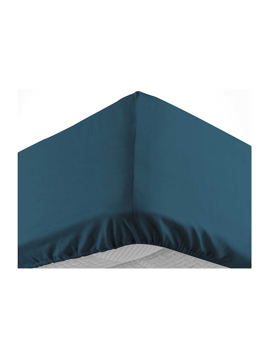 Douceur d'Intérieur Σεντόνι Μονό με Λάστιχο 90x190εκ. Blue
