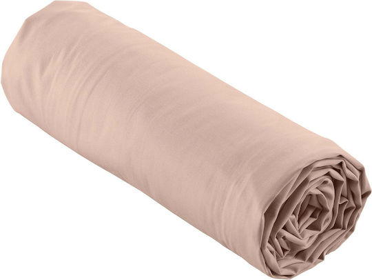 Douceur d'Intérieur Sheet Super-Double with Elastic 160x200cm. Nude