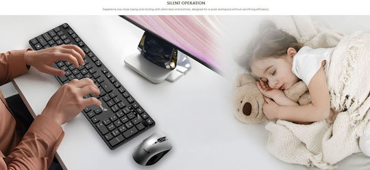 Genius KM-8216S Wireless Keyboard & Mouse Set English UK Wireless AI+Voice Typing