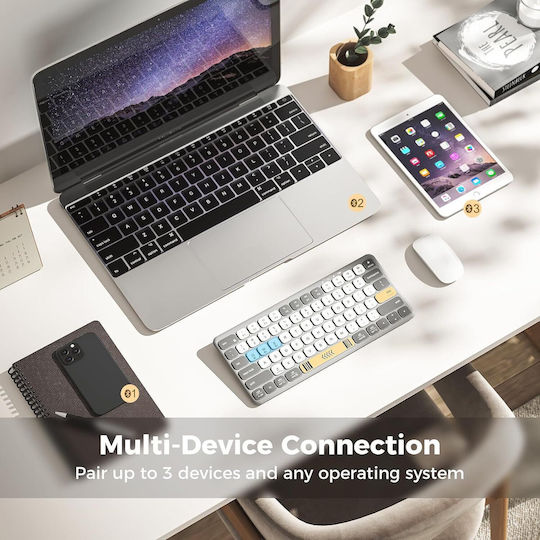iClever BK50 Kabellos Bluetooth Nur Tastatur Englisch US