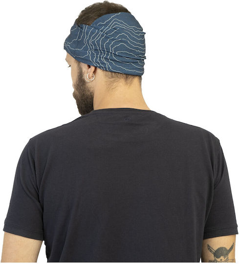 Pentagon Skiron Scarf Topographic Map Black Black Neck Scarf