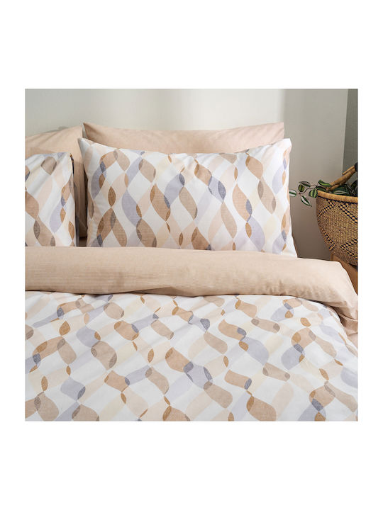 Vesta Home Prato-1 Σετ Σεντόνια Υπέρδιπλα 240x270εκ. Μπεζ (4τμχ)