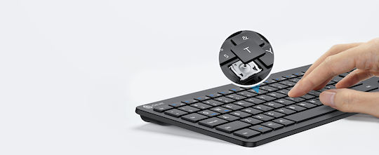 iClever GK08 Kabellos Bluetooth Tastatur & Maus Set Englisch US