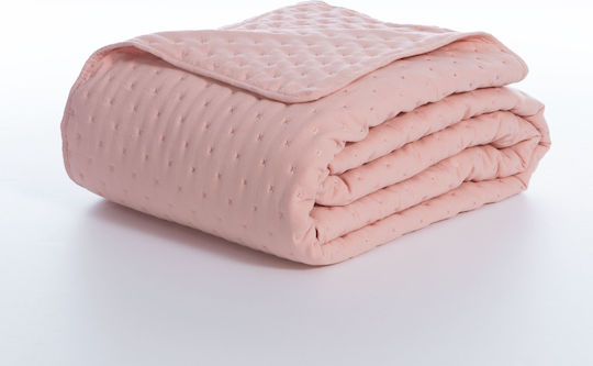 Nef-Nef Homeware Valia Покривало Кингсайз Микрофибър Праскова 230x240см