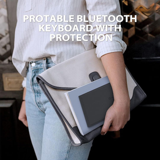 iClever BK06 Ασύρματο Bluetooth Πληκτρολόγιο για Tablet Αγγλικό US