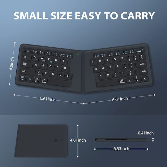 iClever BK06 Ασύρματο Bluetooth Πληκτρολόγιο για Tablet Αγγλικό US