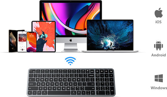 iClever BK20 Kabellos Bluetooth Nur Tastatur Englisch US