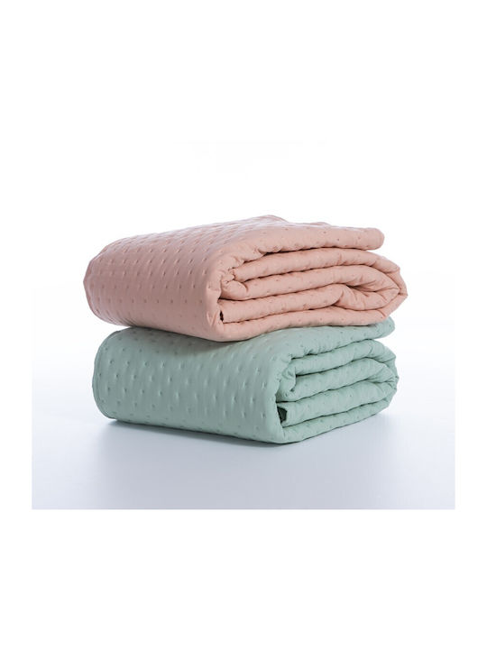 Nef-Nef Homeware Valia Κουβερλί Ημίδιπλο Microfiber Peach 180x240cm