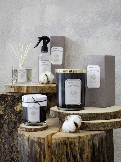 Nima Aromatic Candle in Jar with Sage & Wooden Scent 160g