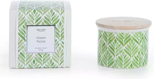 Ароматна зелена свещ с листенца 200g Green Nef-nef Homeware