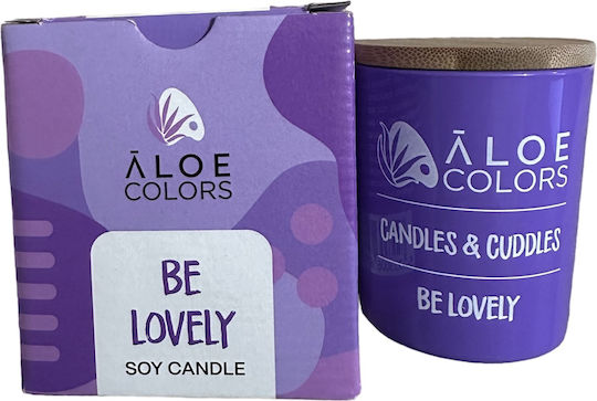 Aloe Colors Αρωματικό Κερί Σόγιας Be Lovely σε Βάζο Μωβ 150gr