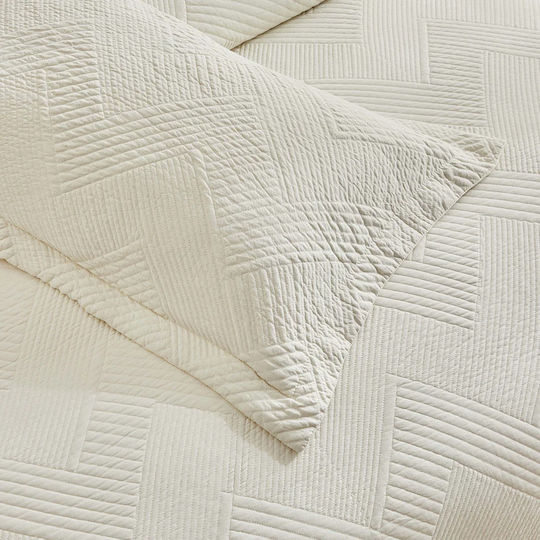 Liolios Home Diverso Κουβερλί King Size από Πολυεστέρα Ivory 260x240cm