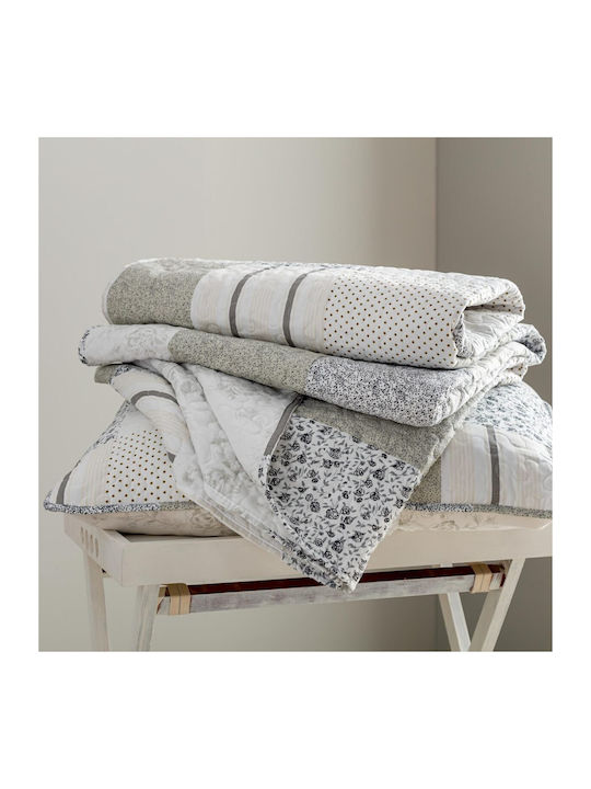 Vesta Home Κουβερλί Υπέρδιπλο Microfiber Γκρι 220x230cm