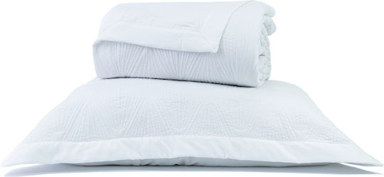 Borea Phaedra Set Coverlet Queen Size from Polyester White 220x240cm