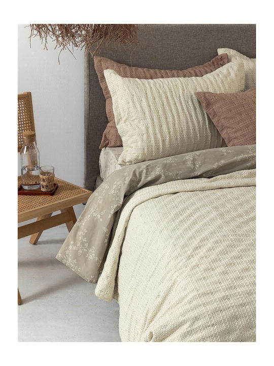 Palamaiki Tot Coverlet King Size from Polyester Ivory 260x240cm