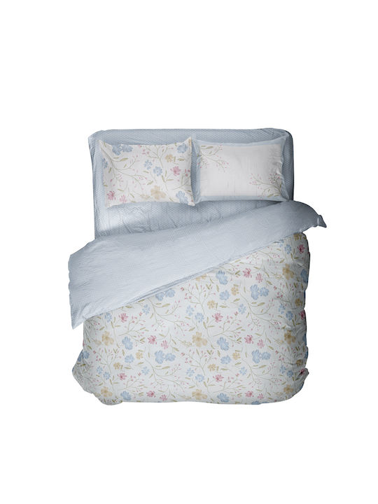 Nima Belleza Κουβερλί Μονό Microfiber Λευκό, Γαλάζιο, Ροζ 160x240cm