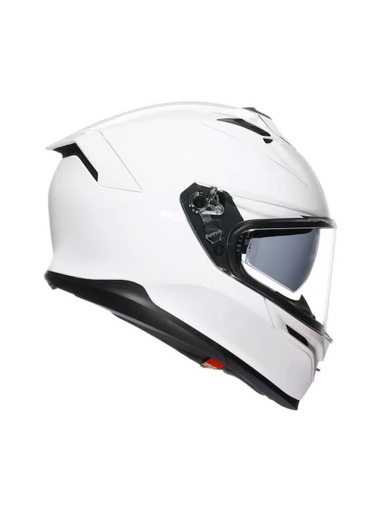 AGV K7 MPLK Mono White Motorcycle Helmet Full Face ECE 22.06 1450gr with Pinlock and Sunvisor