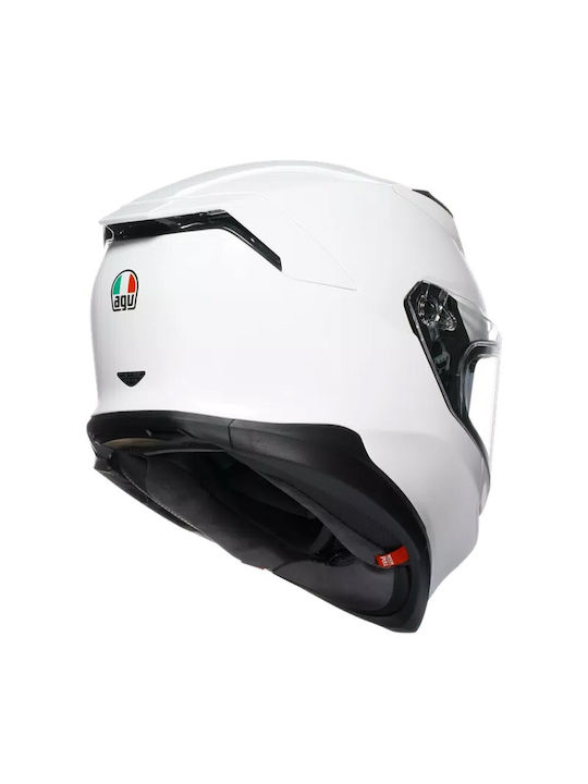 AGV K7 MPLK Mono White Motorcycle Helmet Full Face ECE 22.06 1450gr with Pinlock and Sunvisor