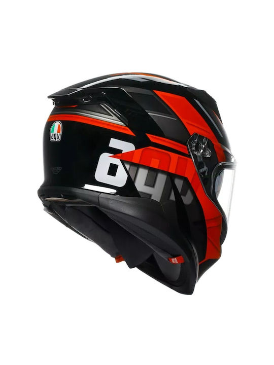 AGV K7 MPLK Taurax Black/Red Motorradhelm Volles Gesicht ECE 22.06 1450gr mit Pinlock und Sonnenblende