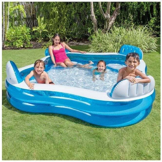 Piscină Rotundă Gonflabilă 229x66 cm Albastră