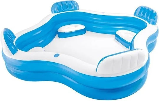 Piscină Rotundă Gonflabilă 229x66 cm Albastră