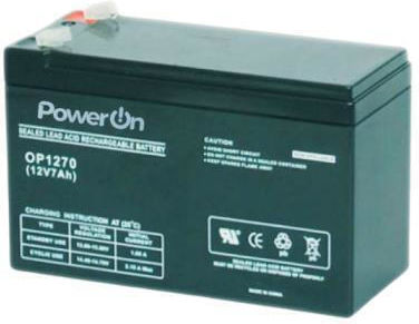 Power On By-01 Μπαταρία UPS με Χωρητικότητα 7Ah και Τάση 12V 1τμχ