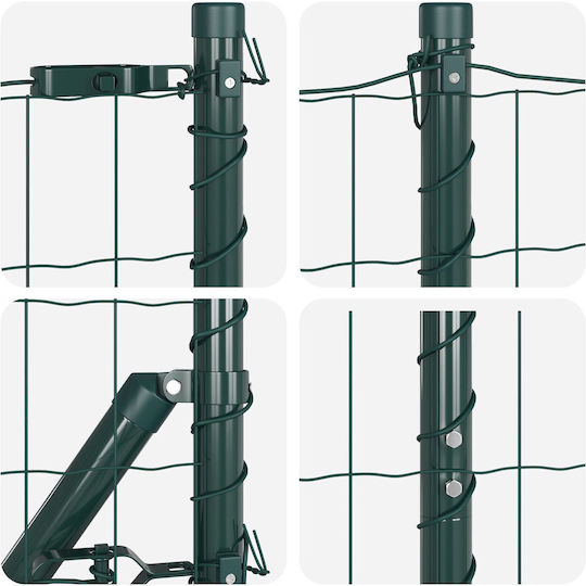 vidaXL Plasă de sârmă Galvanizat Verde 1.2x10m