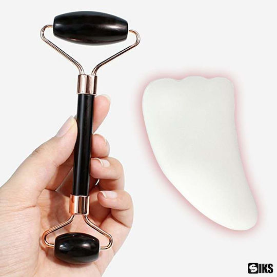 Rolă Facială și Instrument Gua Sha 2 Bucăți