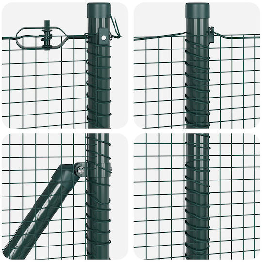 vidaXL Posts Garden Fencing Material 1pcs Green