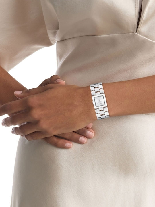 Calvin Klein Meridian Womens Watch 22mm Chronograph Battery With Silver Metal Bracelet