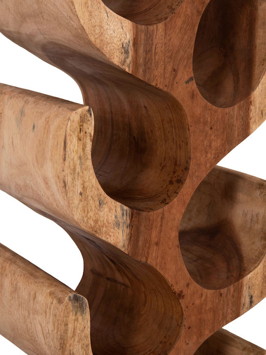 HomeMarkt Diony Cu picioare Suport pentru Sticle Lemn pentru 8 Sticle Bej