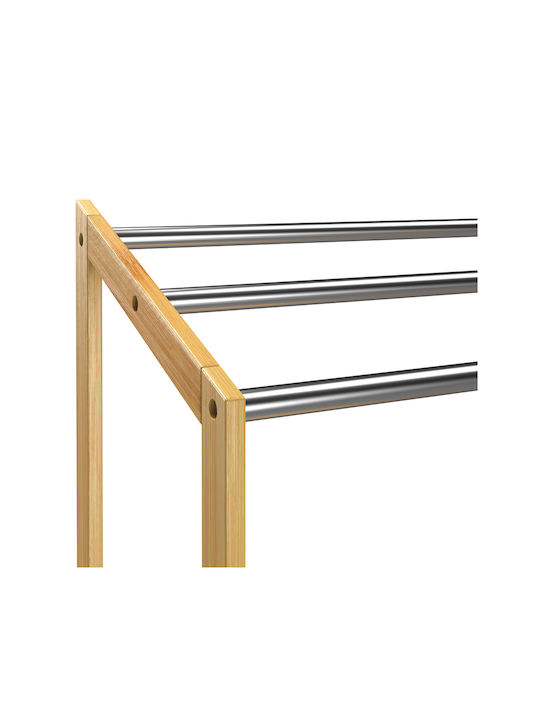 Casaria Ράγα Μπάνιου Μονή Επιτοίχια με Βίδες ​85x85cm Ασημί