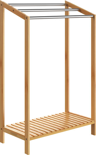 Casaria Single Wall-Mounted Bathroom Rail ​85x85cm Silver