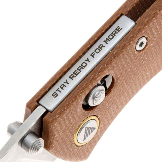 Cuțit pliabil Srm 255l-mn mâner Micarta oțel 10cr15mov