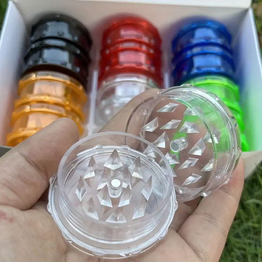 Râșniță din plastic 50 x 24mm 1 compartiment roșu