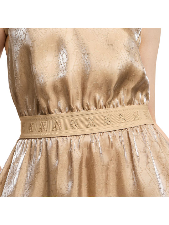 Sommer Mini Abendkleid Beige