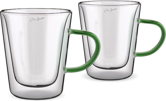 Lamart Set Pahare Pentru Apă Din Sticlă Verde 300ml 2 Bucăți