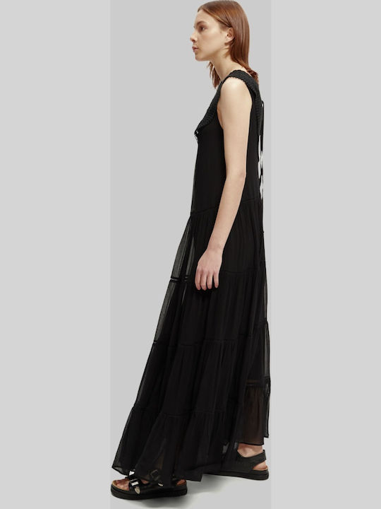 Maxi Dress Turtleneck Black