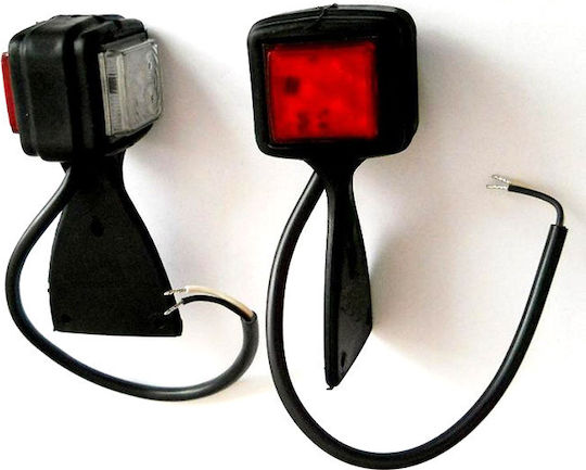 Lumină de poziție laterală pandantiv 6 LED SMD roșu-alb 12v24v multi-voltaj tip claxon Horpol