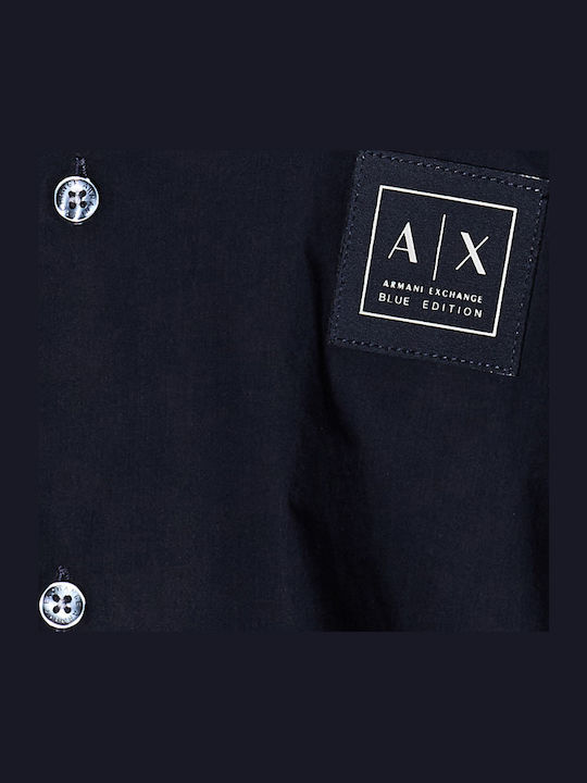 Long-sleeved Cotton Shirt Blue