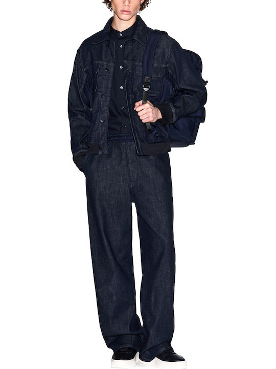 Long-sleeved Cotton Shirt Blue