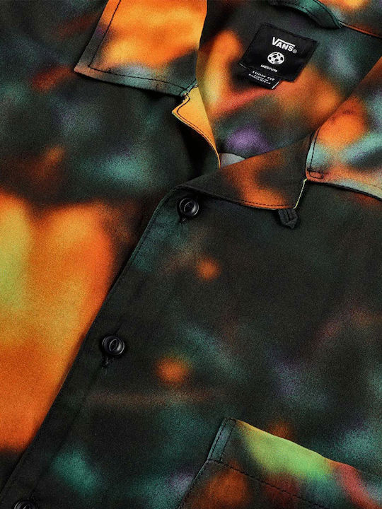 Short-sleeved Shirt in Wide Line Black/multi