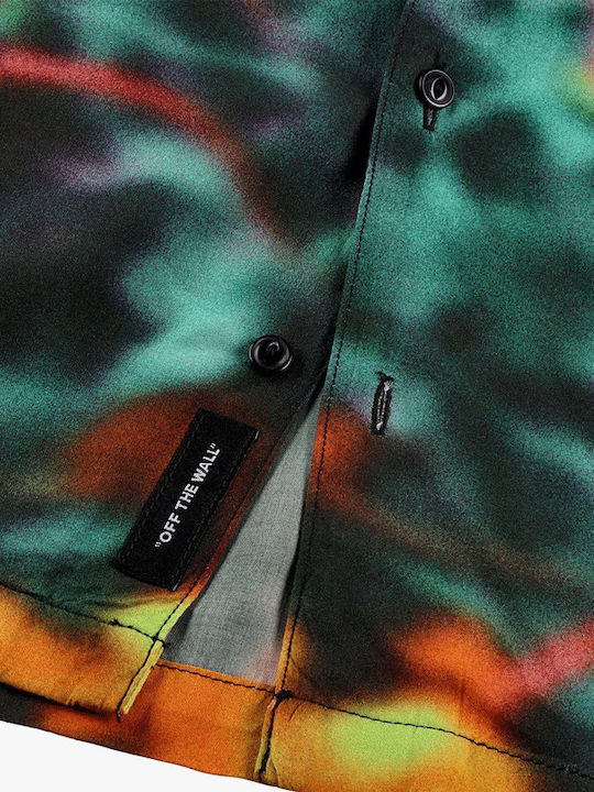 Short-sleeved Shirt in Wide Line Black/multi